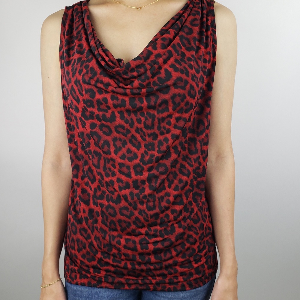 NWT Michael kors red cheetah cami top.small